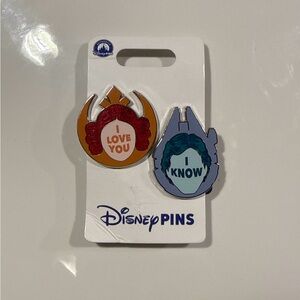 Disney Star Wars Princess Leia 'I Love You' and 'I Know' Pins